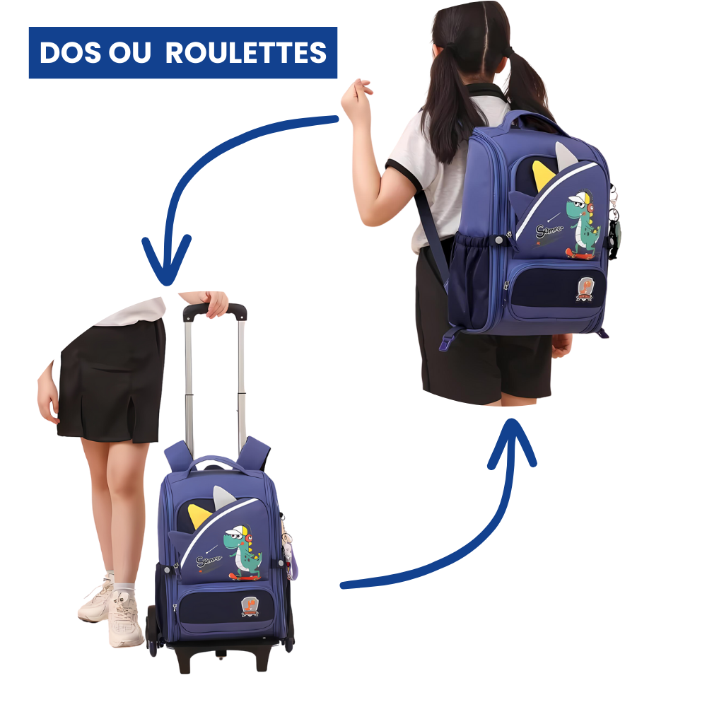 Sac à Dos à Roulettes Dinosaure