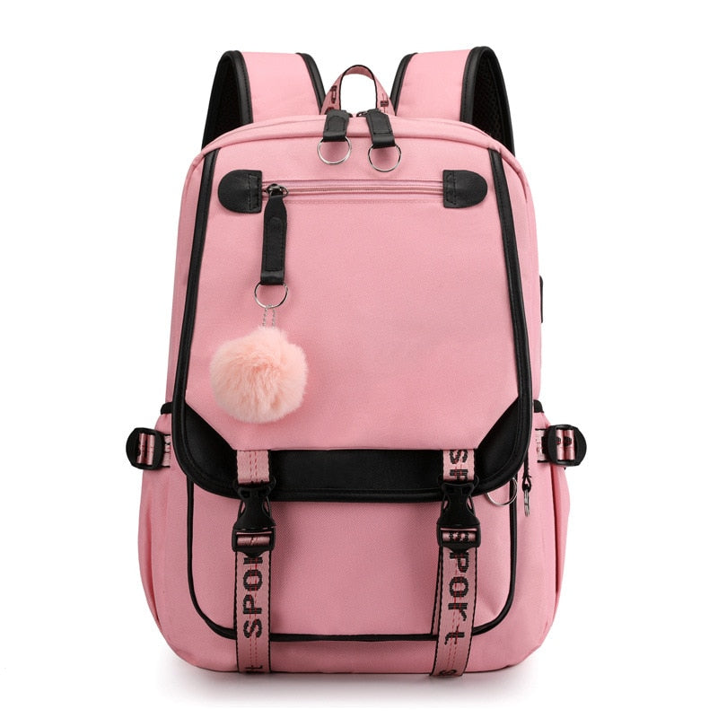 Sac à Dos Fille Sport Pompom Grande Taille