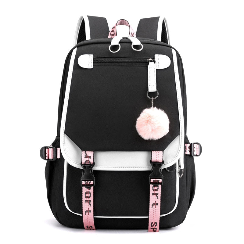 Sac à Dos Fille Sport Pompom Grande Taille