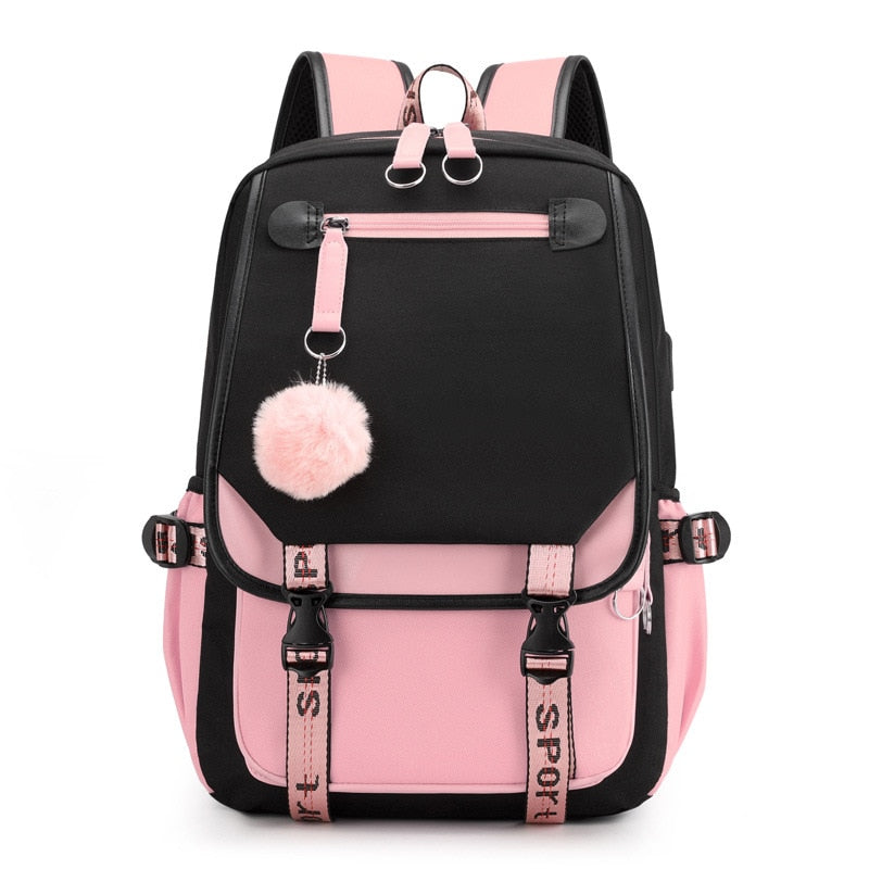 Sac à Dos Fille Sport Pompom Grande Taille