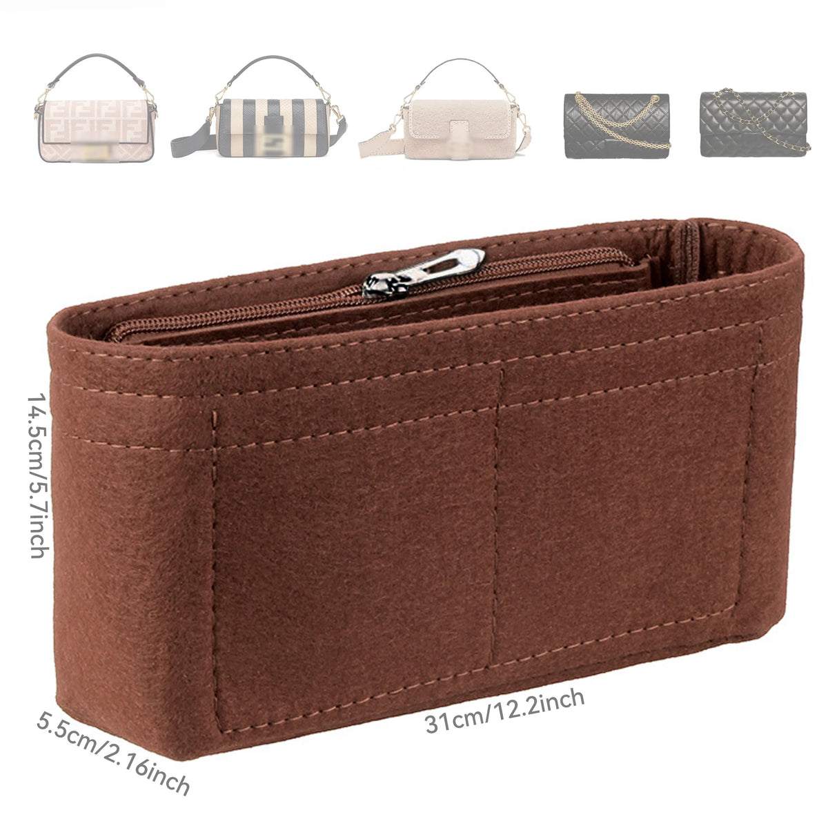 Insert Organiseur de Sac — Feutre Premium