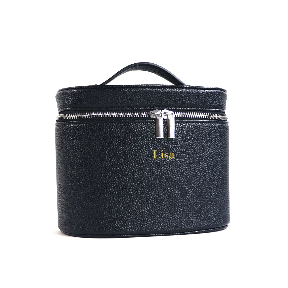 Vanity Cuir Voyage — Trousse Maquillage Personnalisable