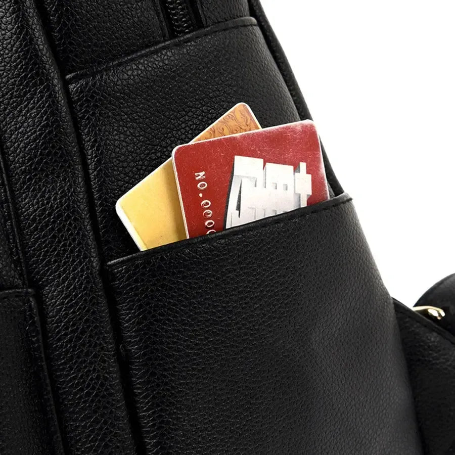 Sac à dos femme multipoche simili cuir
