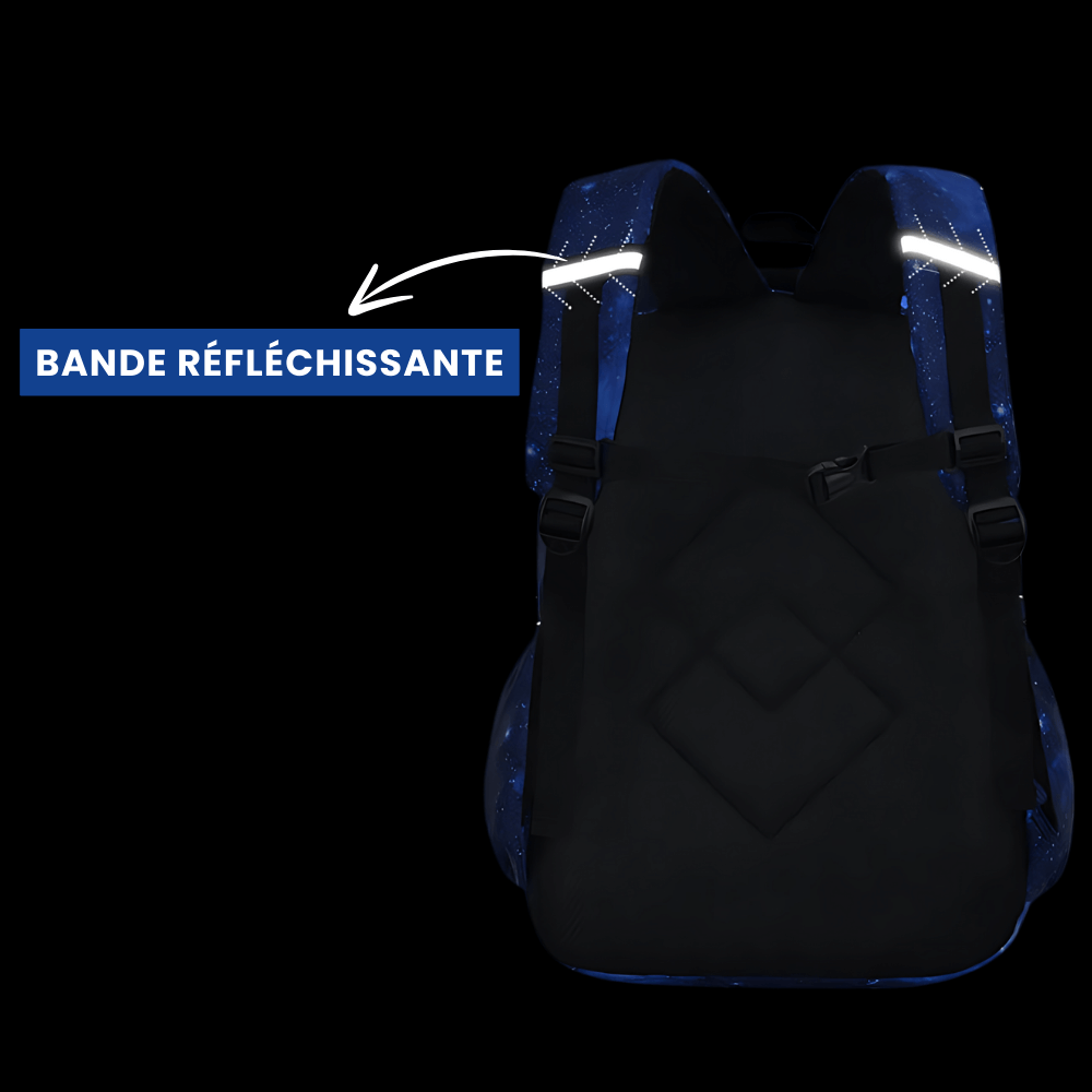 Sac à Dos Galaxie Bleu Étoiles