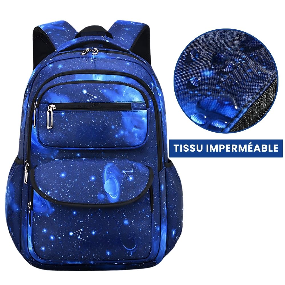 Sac à Dos Galaxie Bleu Étoiles