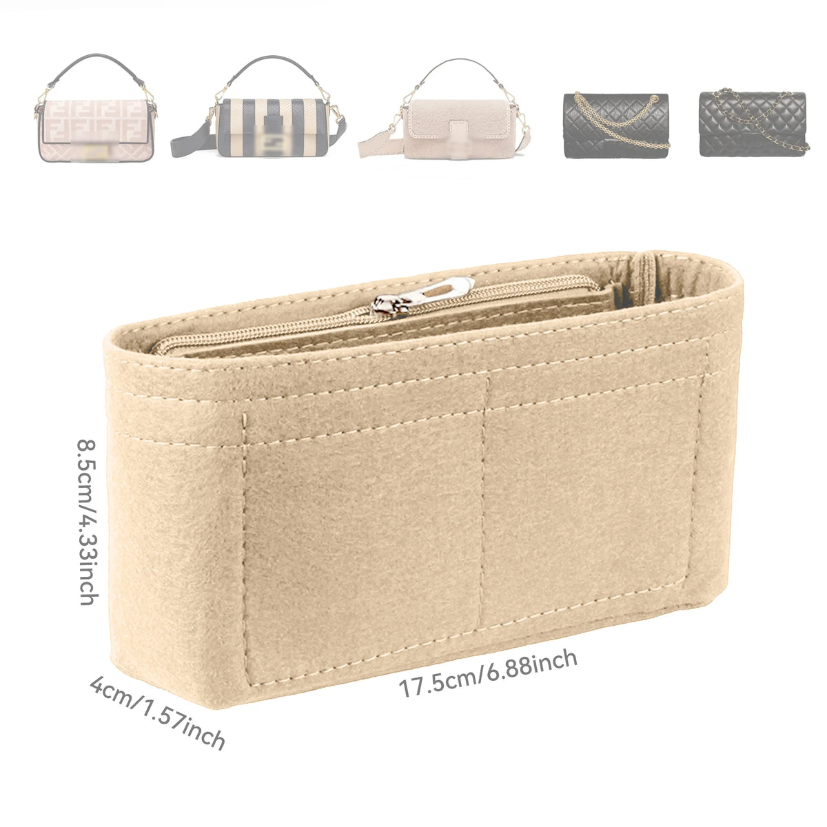 Insert Organiseur de Sac — Feutre Premium