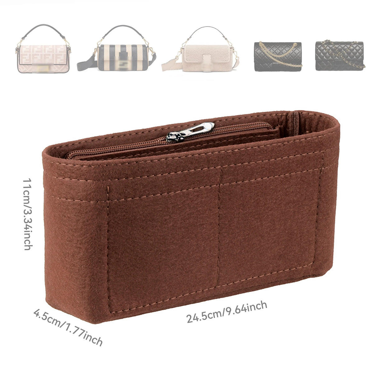 Insert Organiseur de Sac — Feutre Premium