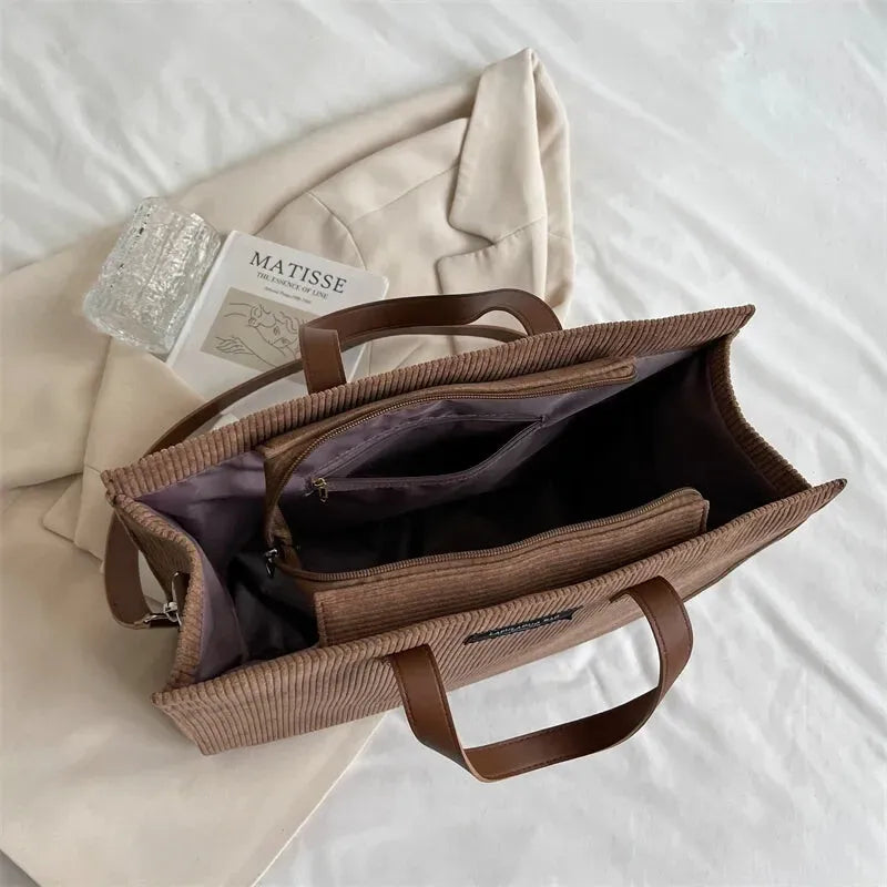 Sac cabas velours femme doux élégant