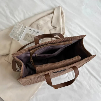 Sac cabas velours femme doux élégant