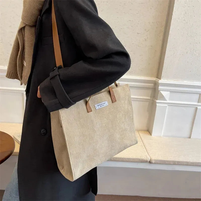 Sac cabas velours femme doux élégant