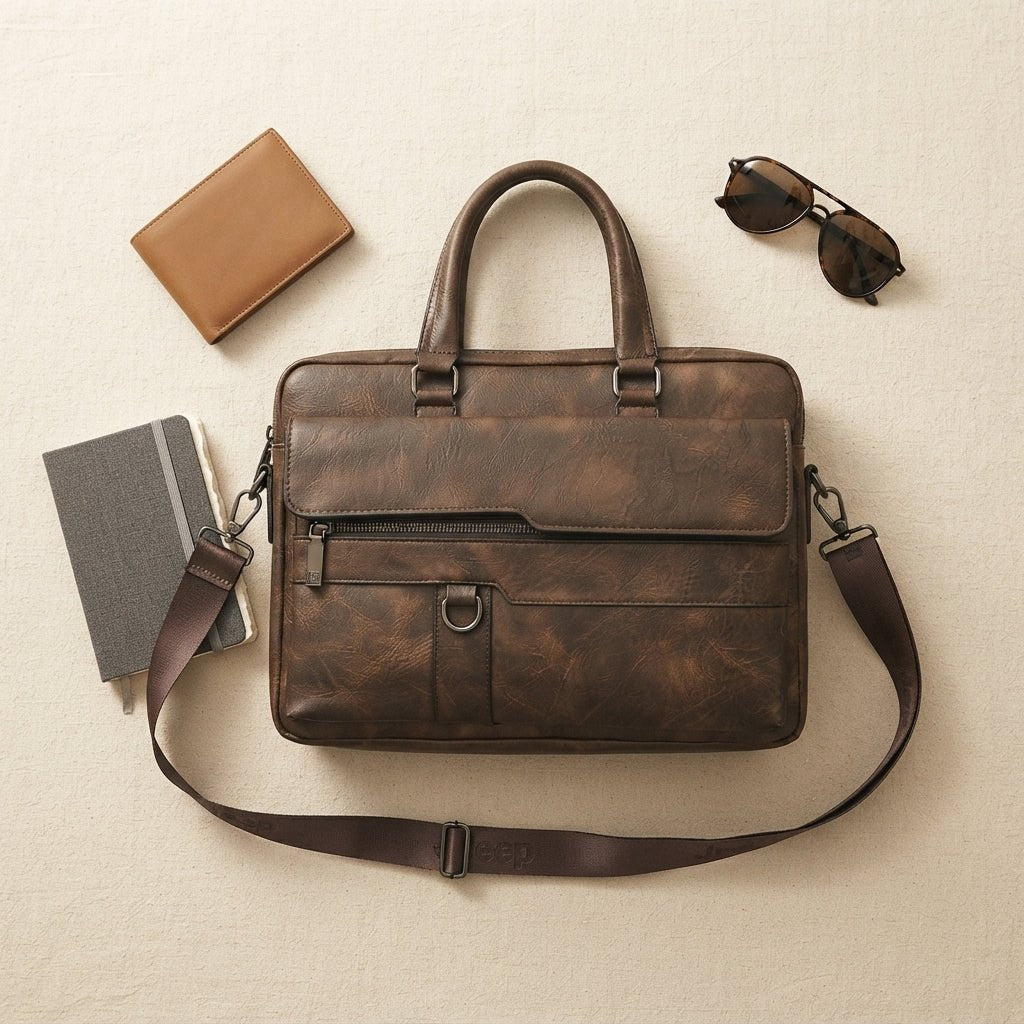 Sac à Dos Cuir Ordinateur 15" –