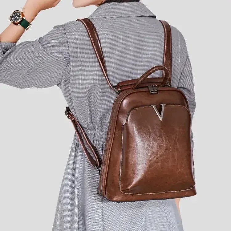 Sac à dos femme cuir artisanal huilé – Sac à dos