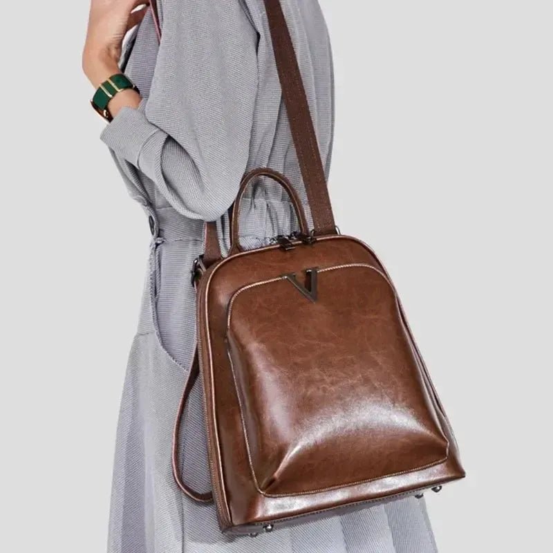 Sac à dos femme cuir artisanal huilé – Sac à dos