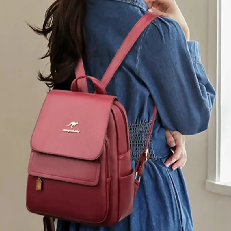 Sac à dos femme multipoche simili cuir – Sac à dos