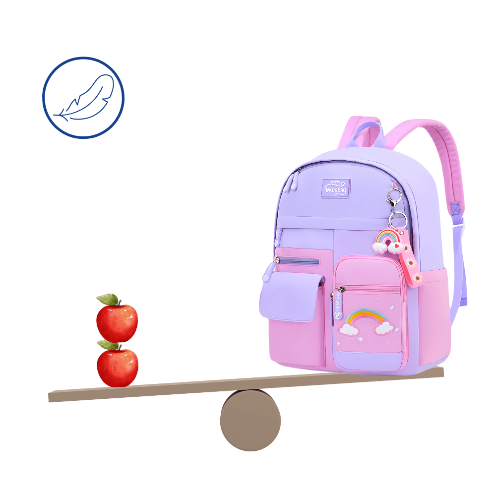 Sac à Dos Fille Arc-en-Ciel Rose Bleu – Sac à Dos Orthopédique