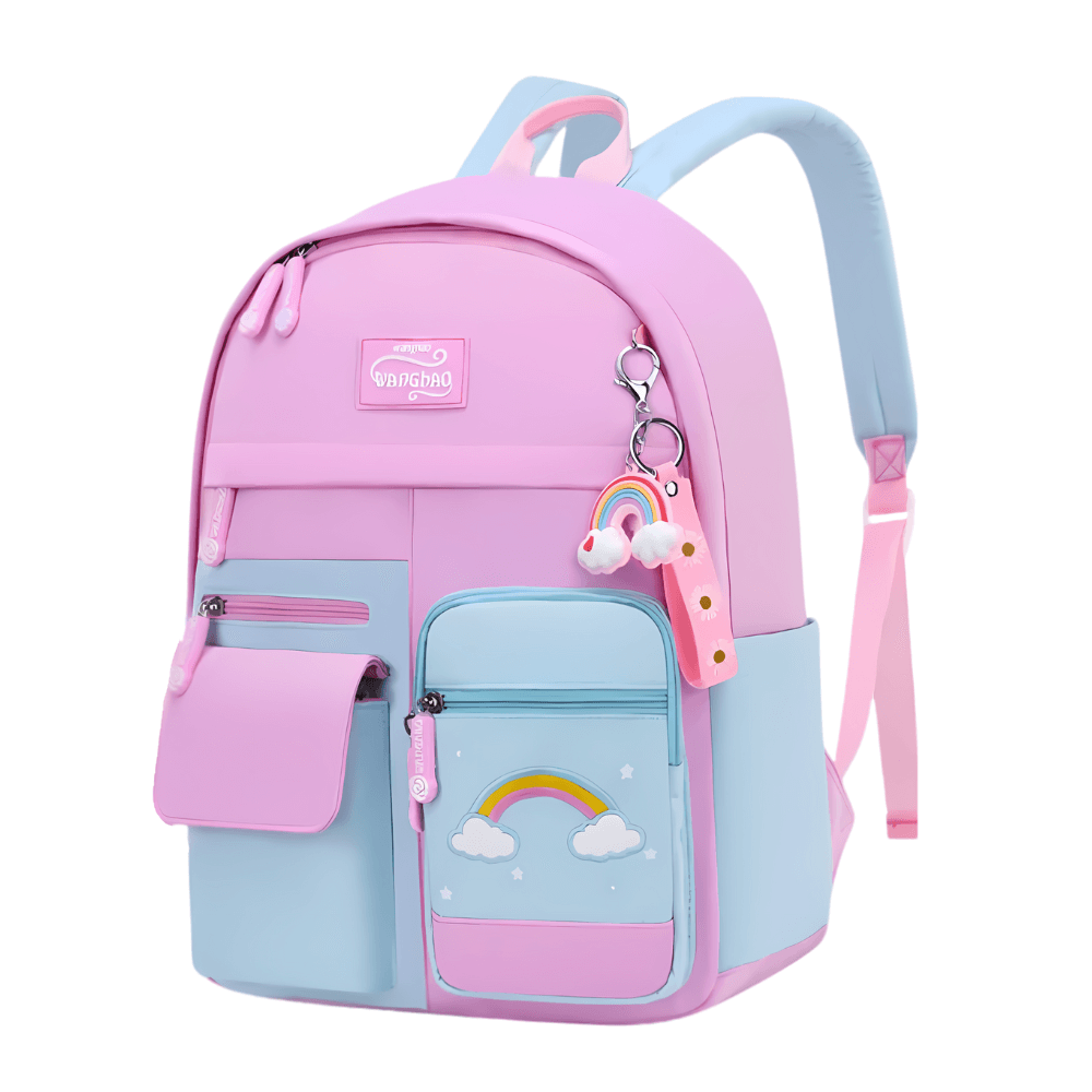Sac à Dos Fille Arc-en-Ciel Rose Bleu – Sac à Dos Orthopédique
