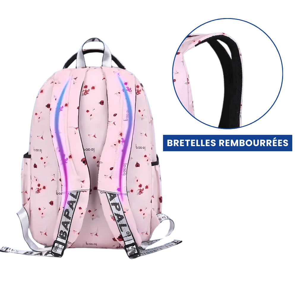 Sac à Dos Fille Montgolfières Noir – Sac à Dos Orthopédique