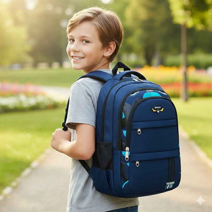 Sac à dos scolaire moderne – organisation claire et dos protégé –