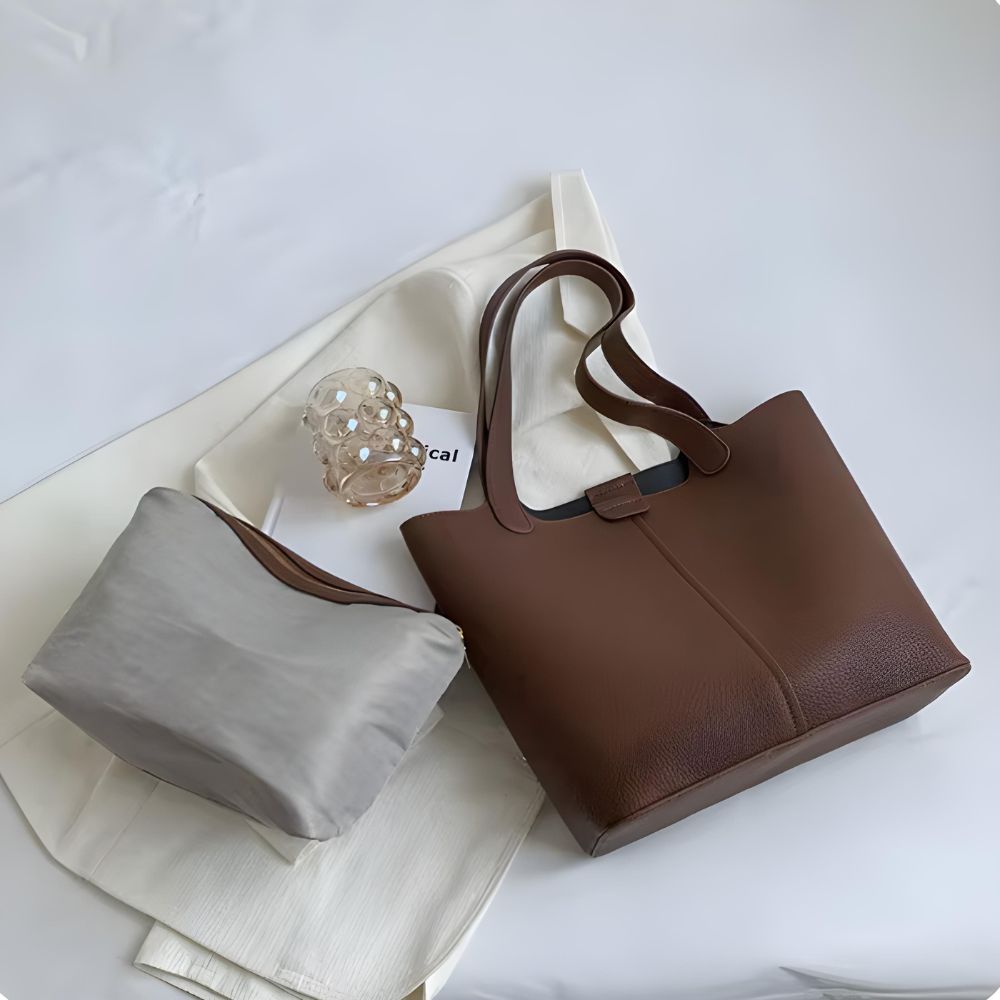 Sac cabas cuir souple bandoulière femme – Sac à main