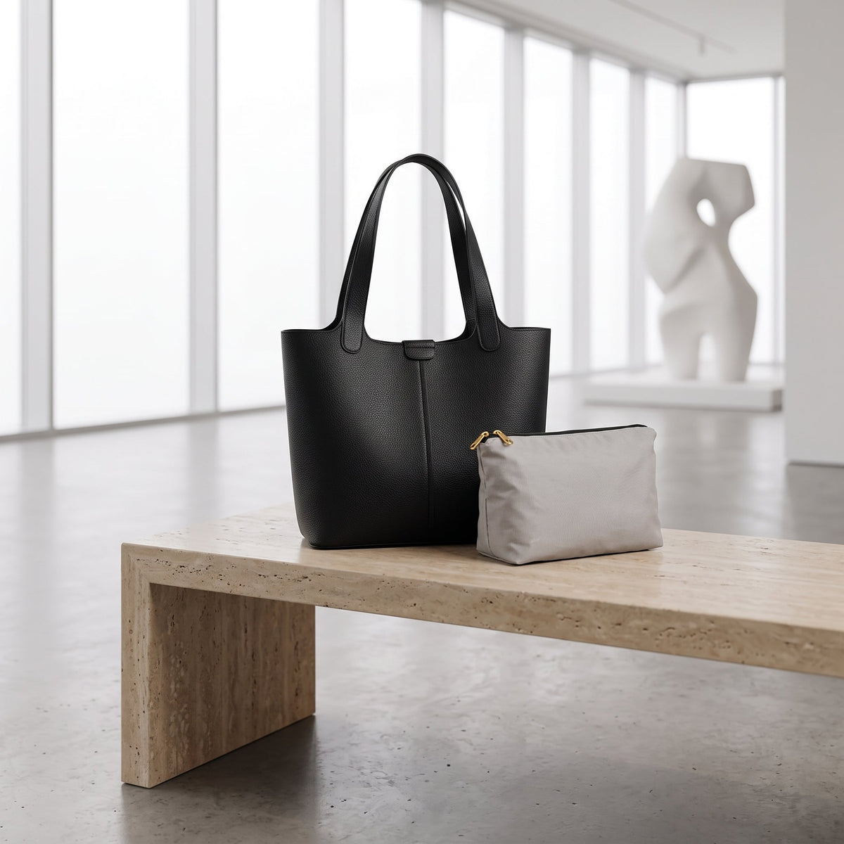 Sac cabas cuir souple bandoulière femme – Sac à main