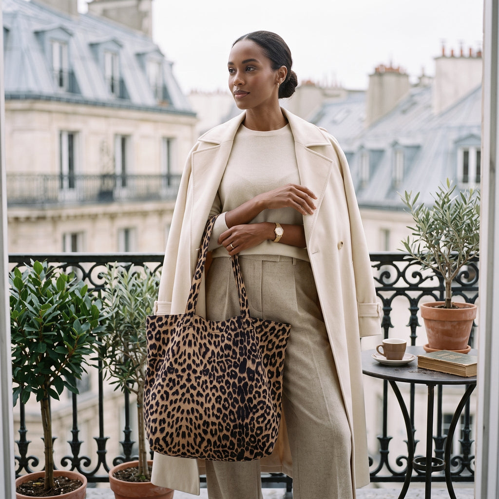 Sac Cabas Léopard Épaule Femme Shopping – Sac à main