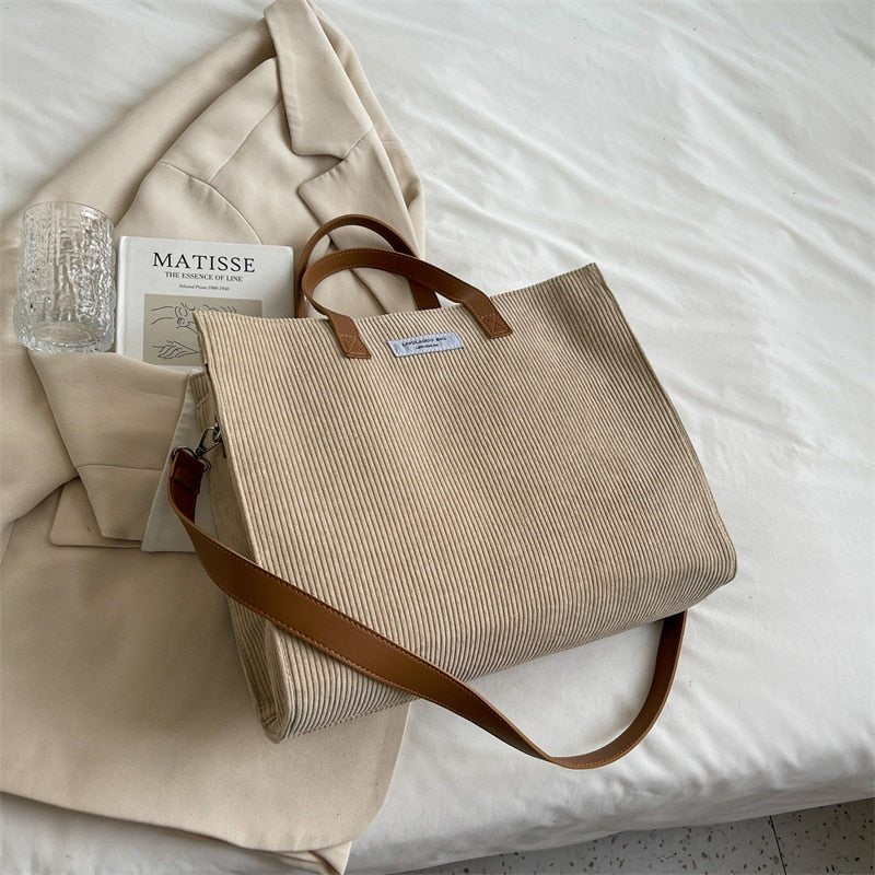 Sac cabas velours femme doux élégant – Sac à main
