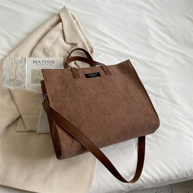 Sac cabas velours femme doux élégant – Sac à main