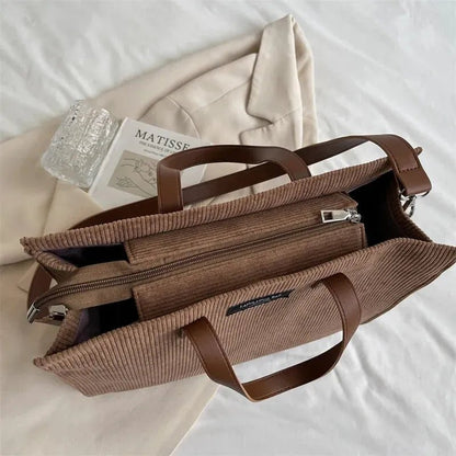 Sac cabas velours femme doux élégant – Sac à main