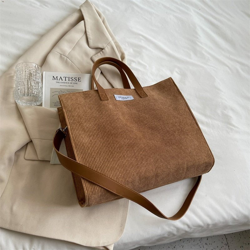 Sac cabas velours femme doux élégant – Sac à main